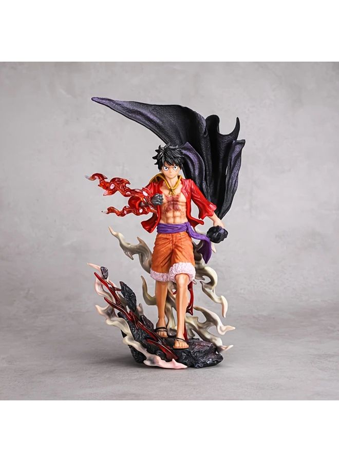 One Piece Luffy Walking Flying Action Figure With Flaming Fist And Black Wing - Image 3
